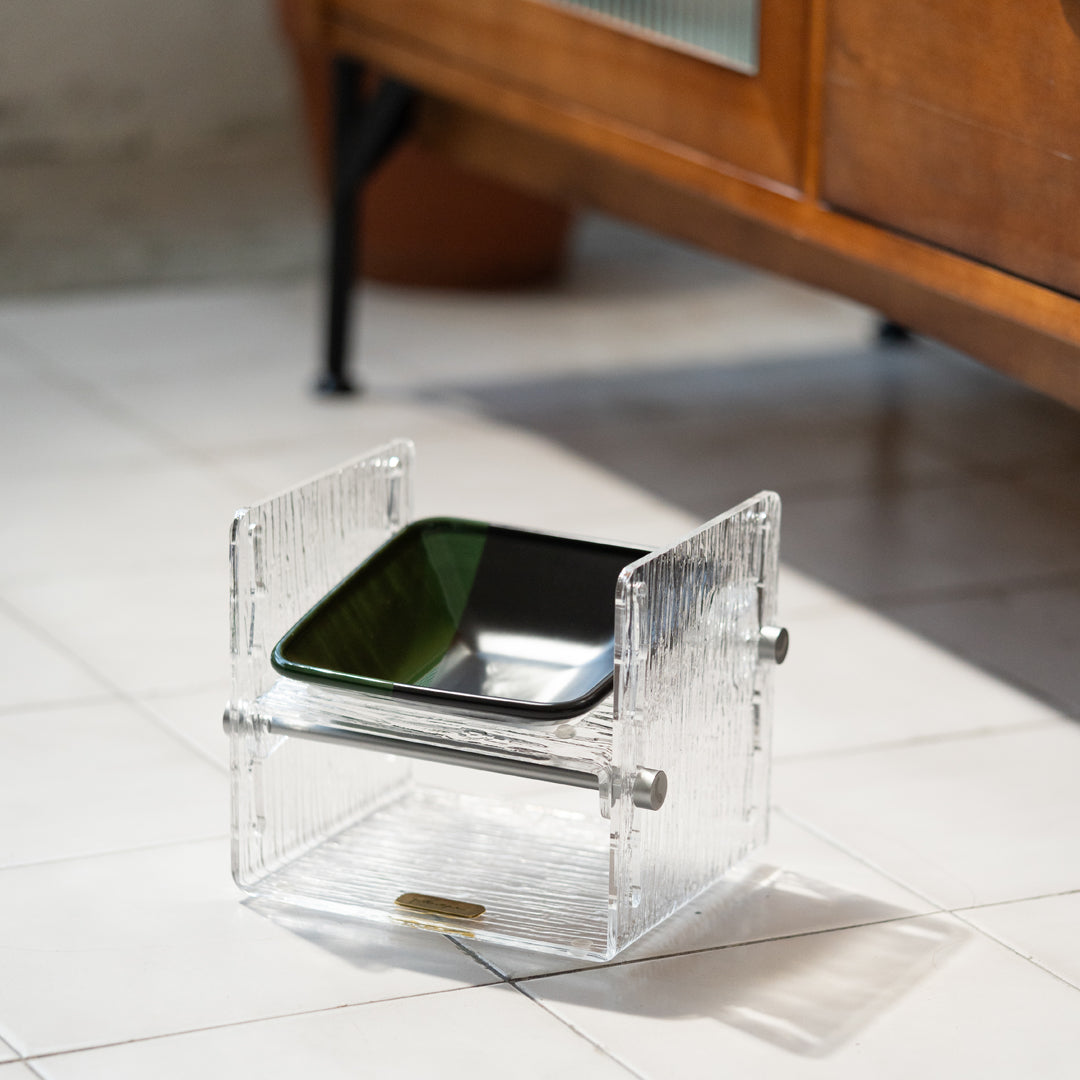 Pettellyava Cat Bowl Set 碗+架套裝 - Nekos Cube 方塊貓 | 荃灣貓Cafe