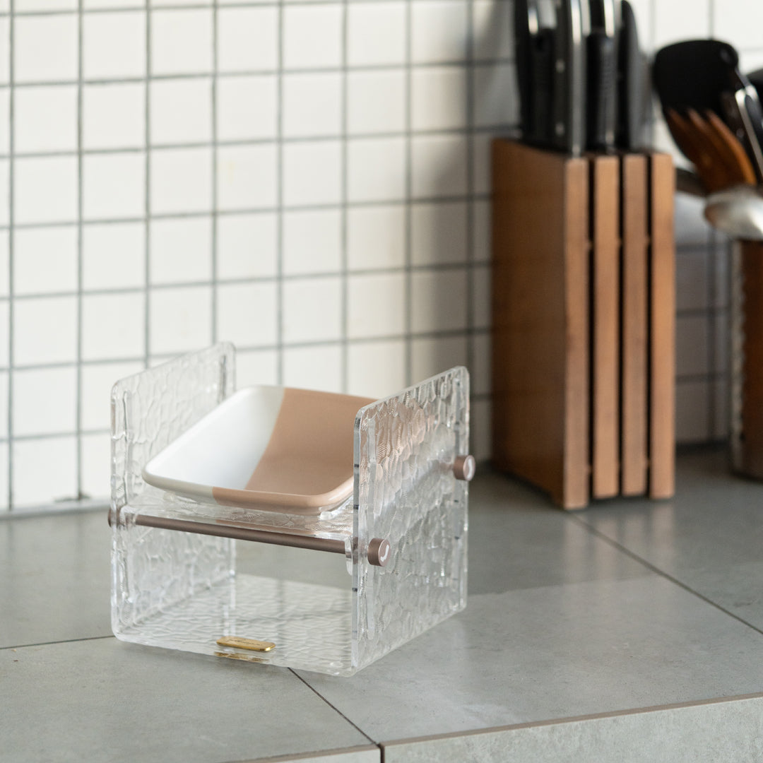 Pettellyava Cat Bowl Set 碗+架套裝 - Nekos Cube 方塊貓 | 荃灣貓Cafe