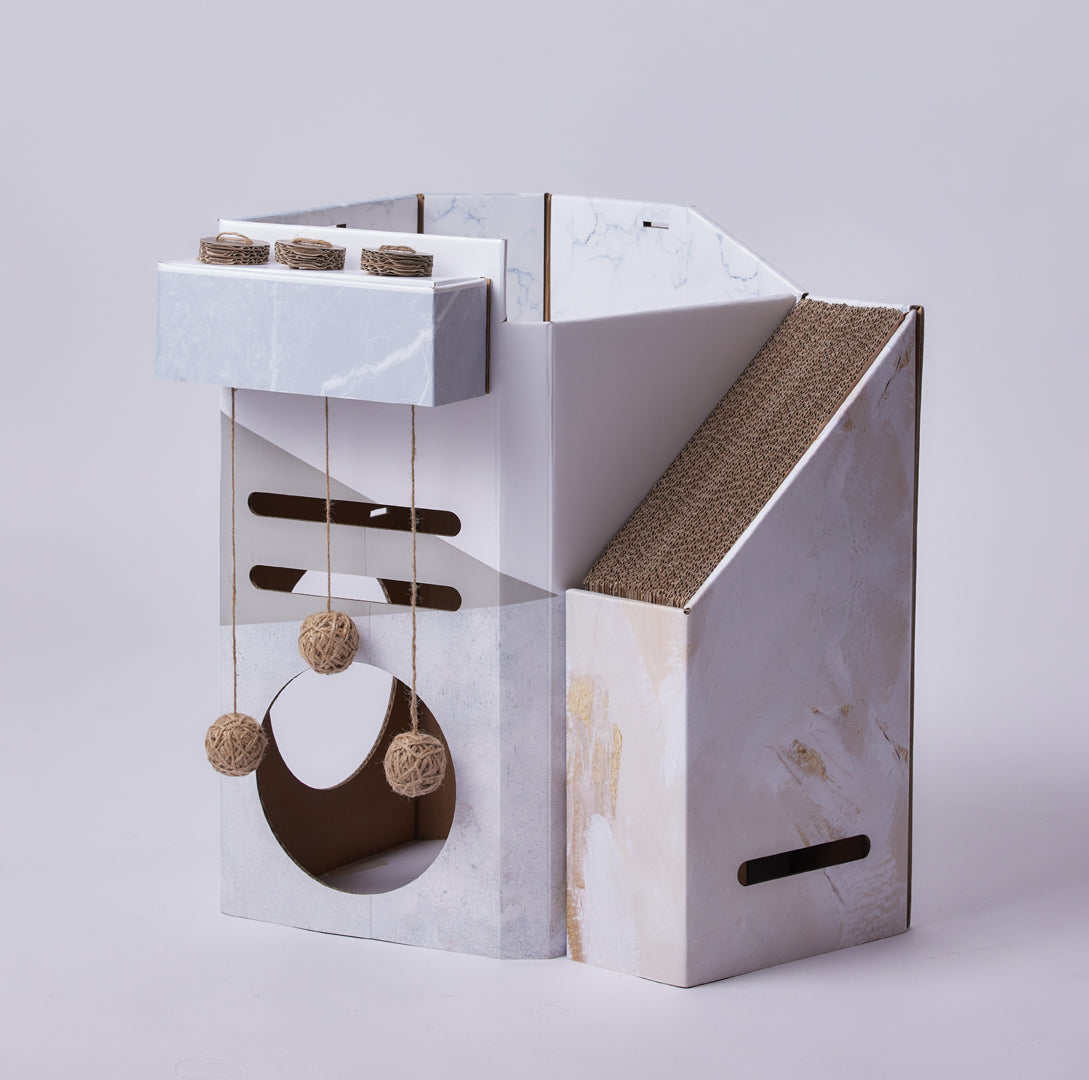 Pettellyava Mini Cat Mansion 摺疊式貓屋 - Nekos Cube 方塊貓 | 荃灣貓Cafe